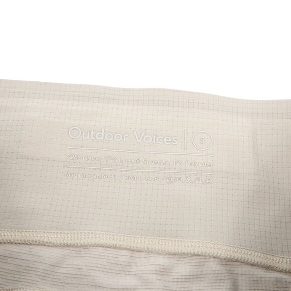 Outdoor Voices Tech Sweat Two Tone Coyote Atmosphere Crop Leggings Sand Beige S - Picture 5 of 6